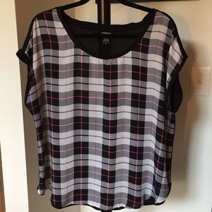 Torrid Size 0 Short Sleeve Plaid T-Shirt
